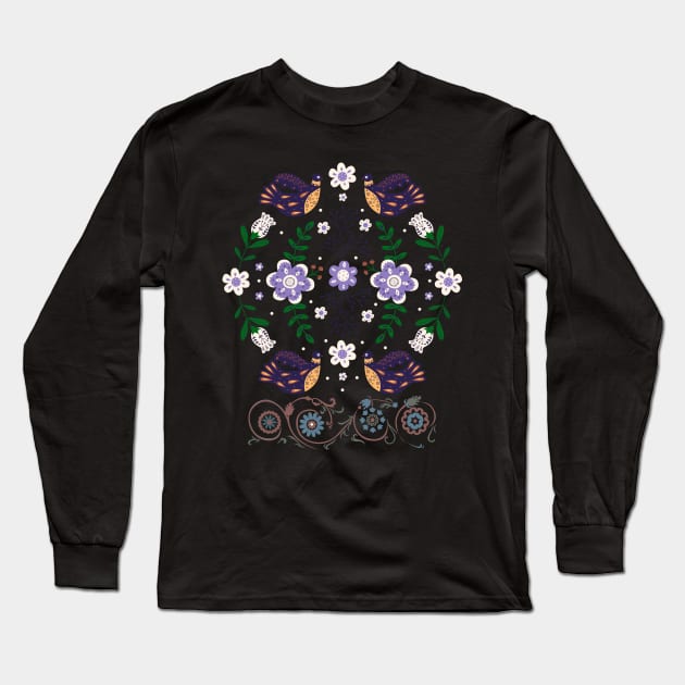 Design Based on Slavic Motifs Long Sleeve T-Shirt by Gomqes